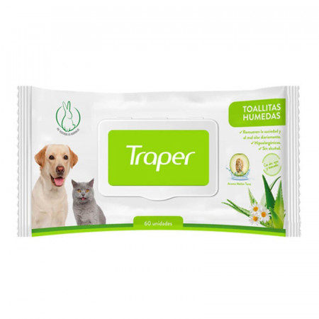 Traper Toallitas Húmedas para Mascotas