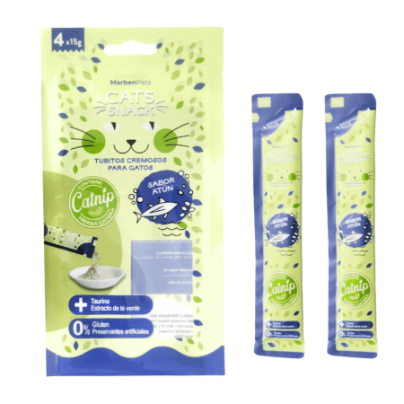 Cats Snack Tubito Cremoso Atún con Catnip