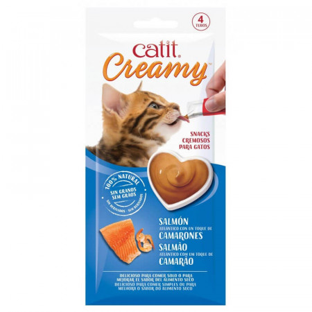 Catit Creamy Snack Hidratante Sabor Salmón