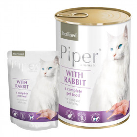 Piper Alimento Húmedo Gato Esterilizado Conejo