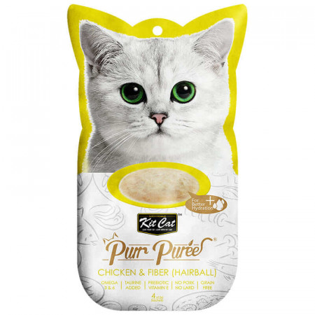 Kit Cat Purr Pollo y Fibra Hairball