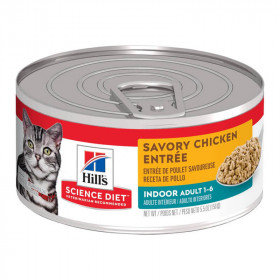 Hill's Science Diet Lata Adult Indoor Savory Chicken Entrée