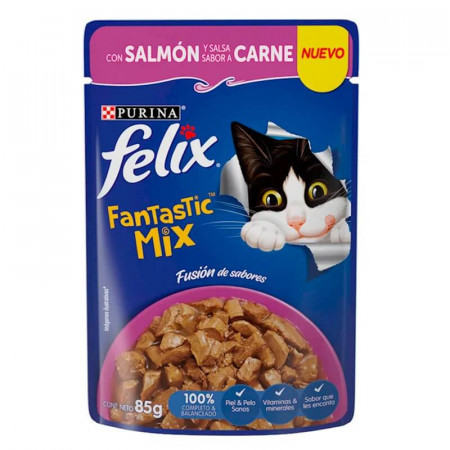 Felix Sachet Fantastic Mix Salmón y Carne