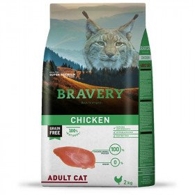 Bravery Adult Cat Chicken 2 kg CON DETALLE EMPAQUE