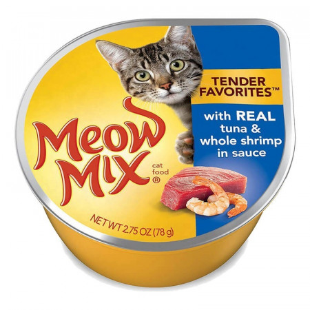 Meow Mix Atún y Camarón en Salsa